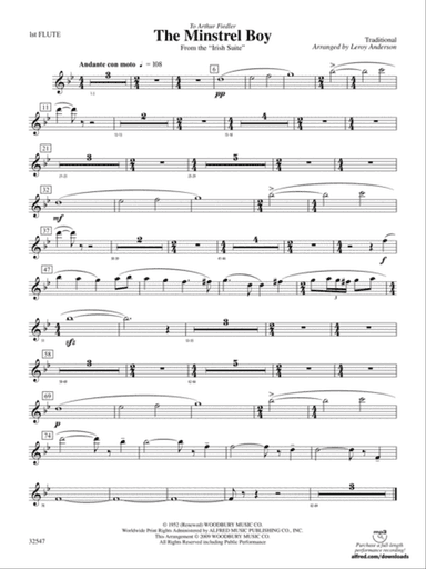 The Minstrel Boy (from the Irish Suite): Flute