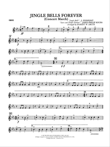 Jingle Bells Forever (Concert March): Oboe