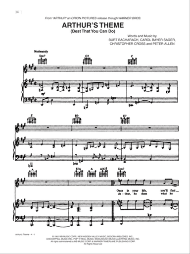 Arthur's Theme (Best That You Can Do)