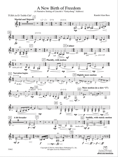 A New Birth of Freedom: (wp) E-flat Tuba T.C.
