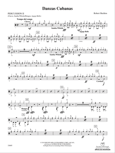 Danzas Cubanas: 2nd Percussion