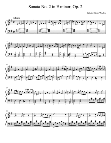 Sonata No. 2 in Em, Op. 2
