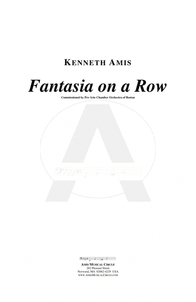 Fantasia on a Row - CONDUCTOR'S SCORE ONLY