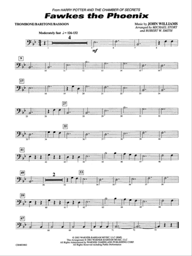Fawkes the Phoenix (from Harry Potter and the Chamber of Secrets): 1st Trombone