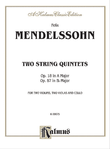 Quintets, Op. 18 (A Major) & Op. 87 (Bb Major)
