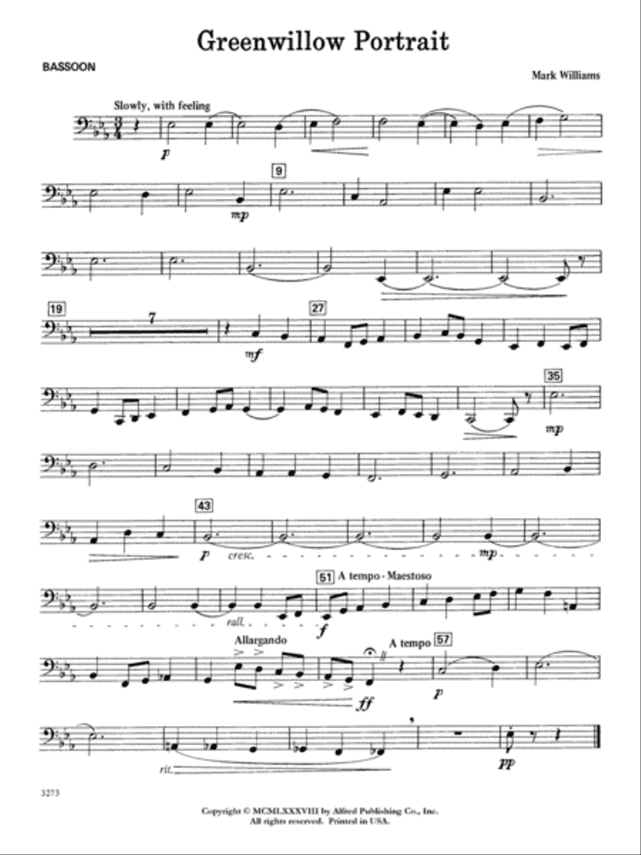 Greenwillow Portrait: Bassoon