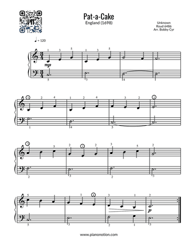 Pat-a-Cake (Easy Piano Solo)