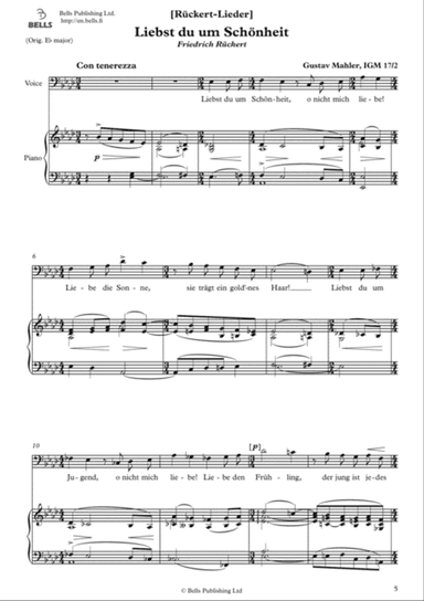 Liebst du um Schonheit (A-flat Major)