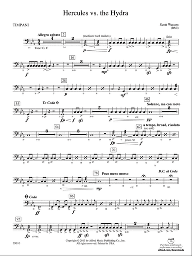Hercules vs. the Hydra: Timpani