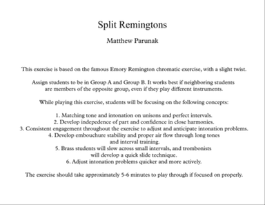 Split Remingtons Warm-up Exercise