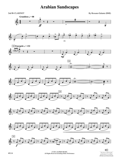 Arabian Sandscapes: 2nd B-flat Clarinet