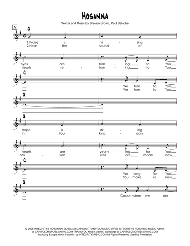 Hosanna (praise Is Rising)