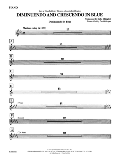 Diminuendo and Crescendo in Blue: Piano Accompaniment