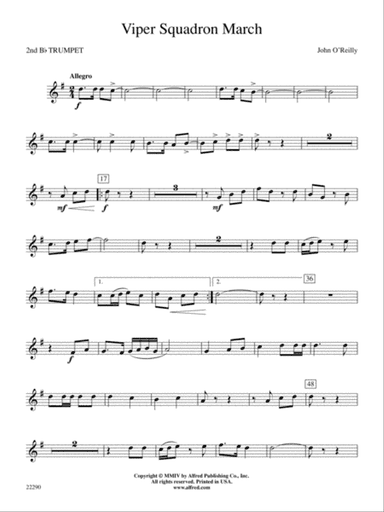 Viper Squadron March: 2nd B-flat Trumpet