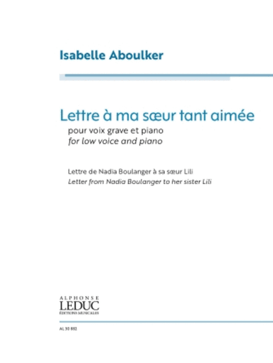 Lettre a ma soeur tant aimee
