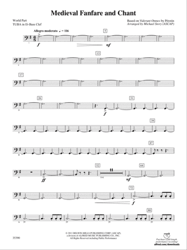 Medieval Fanfare and Chant: (wp) E-flat Tuba B.C.