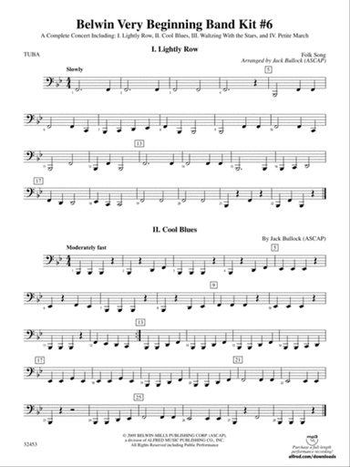 Belwin Very Beginning Band Kit #6: Tuba
