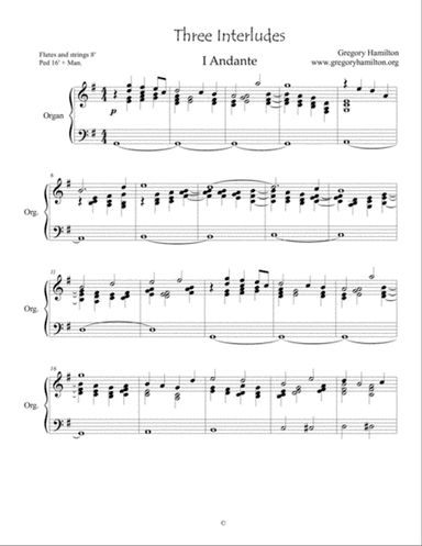 Three Interludes for Organ
