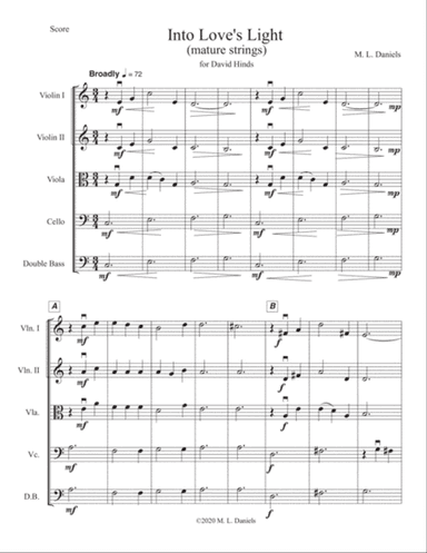 Into Loves Light for Mature Strings