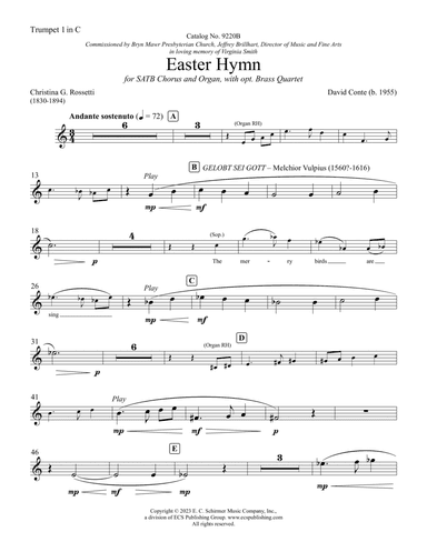 Easter Hymn (Brass Instrument Parts)