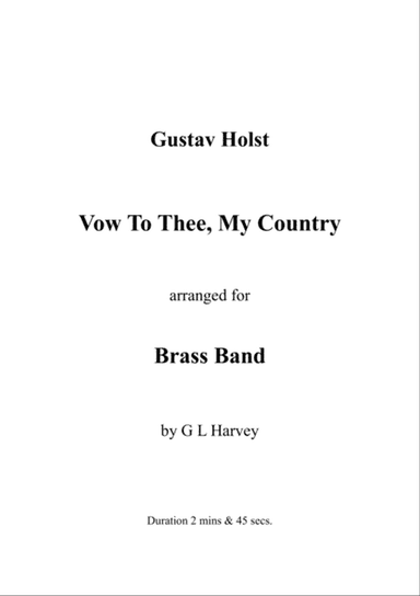 Vow to Thee, My Country (Brass Band)