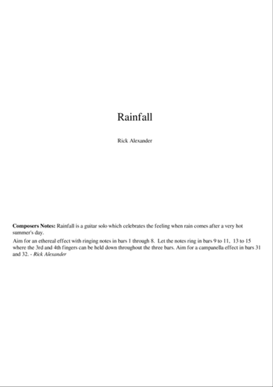 Rainfall (for solo guitar)
