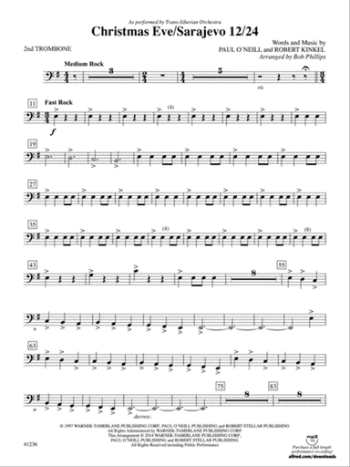 Christmas Eve/Sarajevo 12/24: 2nd Trombone