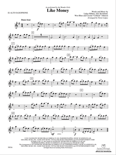 Like Money: E-flat Alto Saxophone