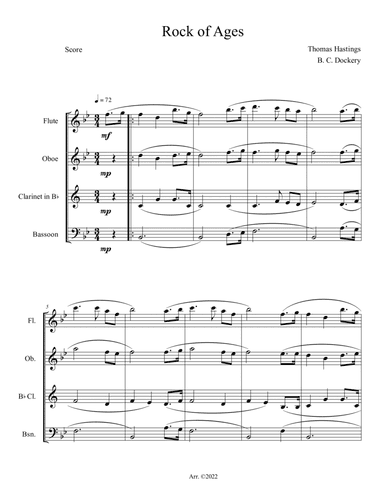 Rock of Ages (Woodwind Quartet)