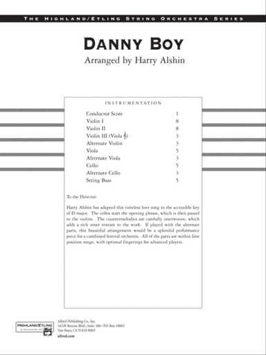 Danny Boy: Score