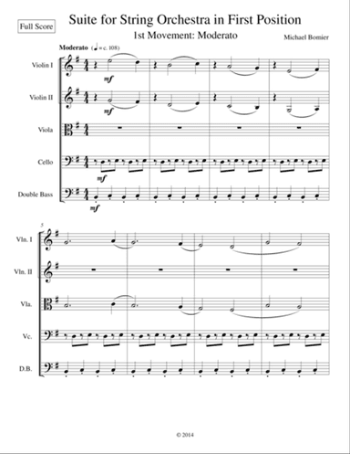 Suite for First Position String Orchestra in Three Movements