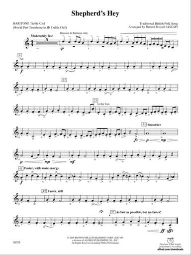 Shepherd's Hey: Baritone T.C.