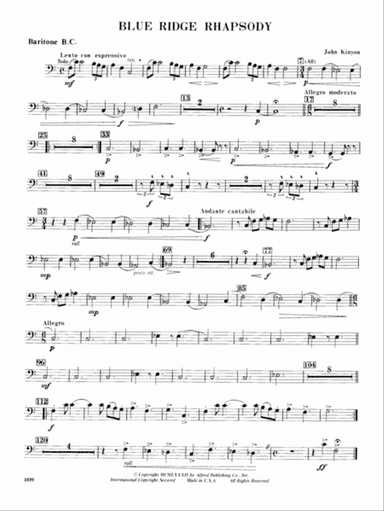 Blue Ridge Rhapsody: Baritone B.C.