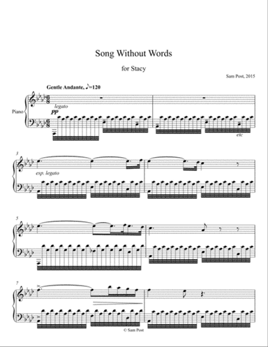 Song without Words (for Stacy), op. 14