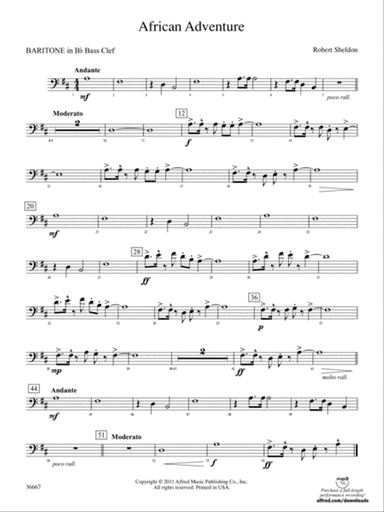 African Adventure: (wp) B-flat Baritone B.C.