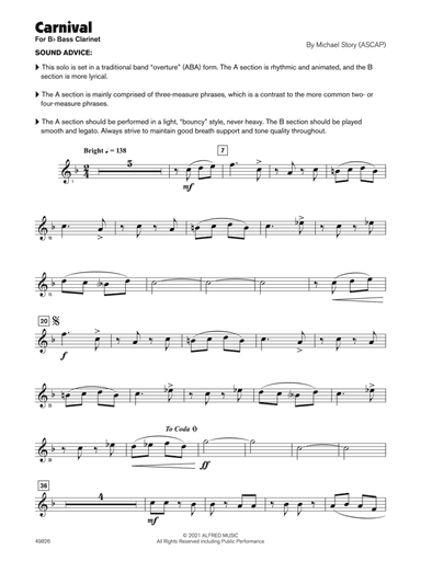 Carnival (Sound Innovations Soloist, Bass Clarinet)