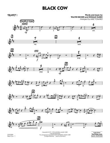 Black Cow (arr. Mike Tomaro) - Trumpet 1