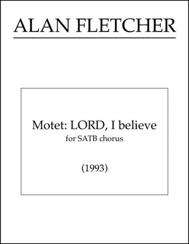 Motet "Lord, I believe"