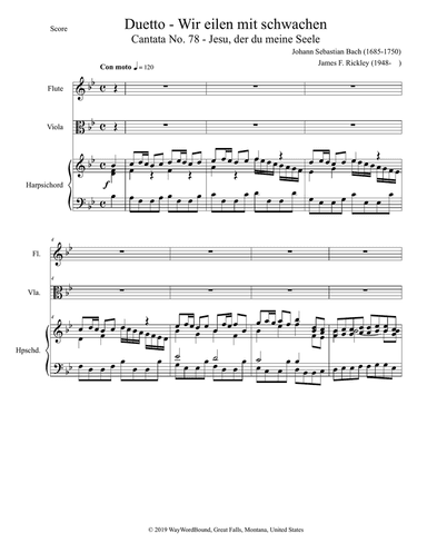 Duet from Cantata 78, Wir eilen mit schwachen (We hasten)