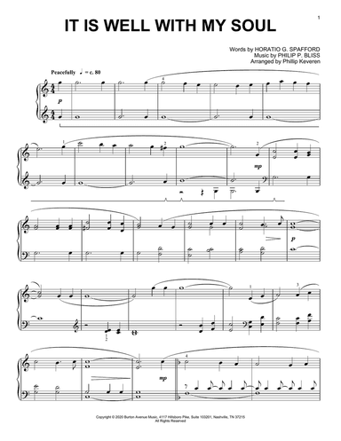 It Is Well With My Soul (arr. Phillip Keveren)