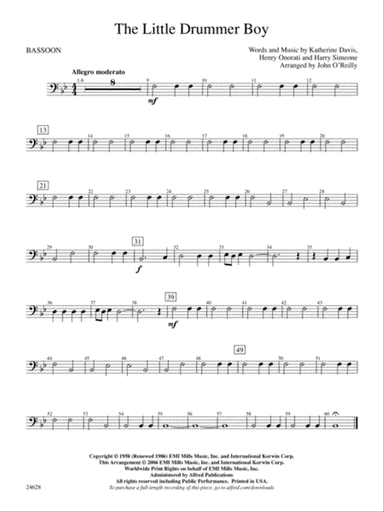 The Little Drummer Boy: Bassoon