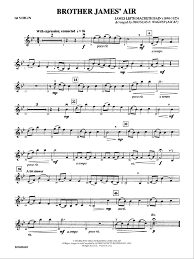 Brother James' Air: 1st Violin