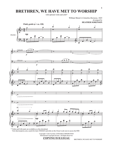Brethren, We Have Met To Worship (from Images: Sacred Piano Reflections)