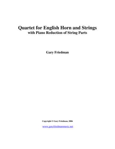Quartet for English Horn and Strings