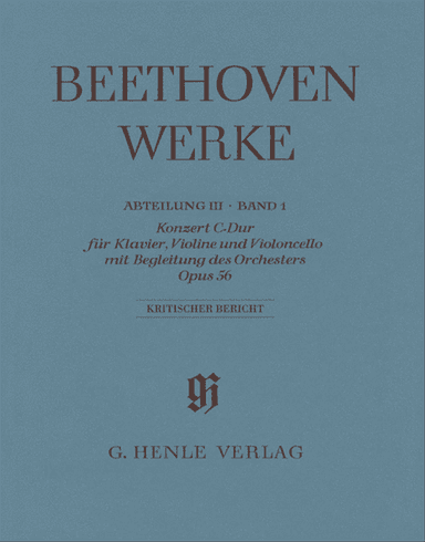 Concerto in C Major Op. 56 for Piano, Violin, Cello and Orchestra (Triple Concerto)