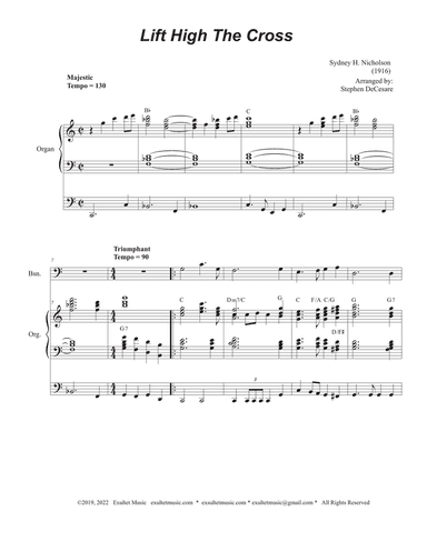 Lift High The Cross (Bassoon solo and Organ)