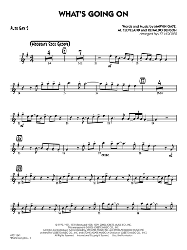 What's Going On (arr. Les Hooper) - Alto Sax 2