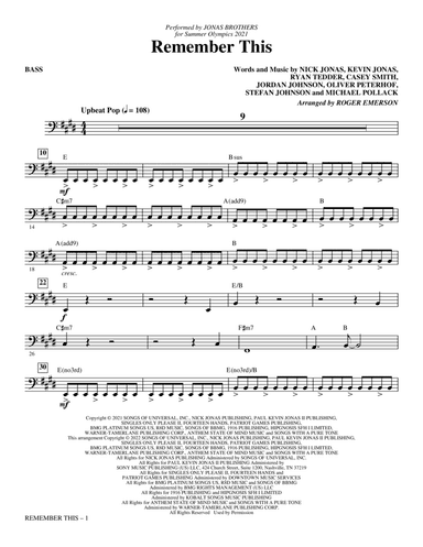Remember This (arr. Roger Emerson) - Bass