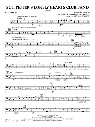 Sgt. Pepper's Lonely Hearts Club Band (Medley) (arr. Michael Sweeney) - Baritone B.C.