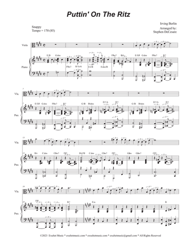 Puttin' On The Ritz (Viola solo and Piano)